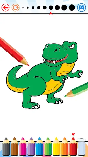 恐龙着色书 - 孩子的恐龙图画