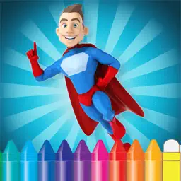 卡通超级英雄图画书 - 图纸进行小子免费游戏