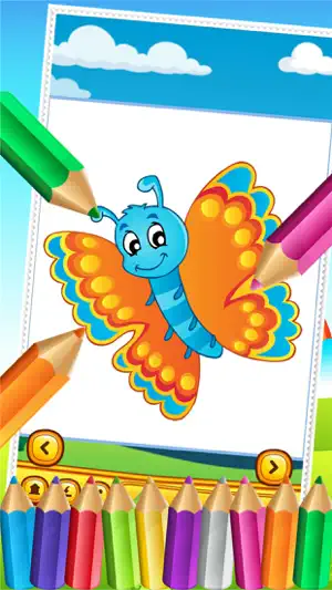 蝴蝶仙子和错误图画书绘画的儿童游戏