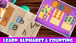學前教育 字母abc : 几何 形状和颜色 排序
